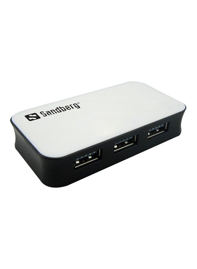 Sandberg 4 Ports USB 3.0 Hub White/Black  - Image 1