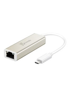 USB Type-C Gigabit Ethernet Adapter Beige/White