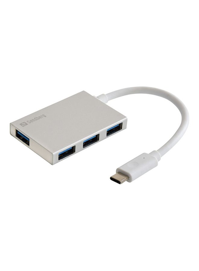 USB-C To 4 x USB 3.0 Pocket Hub Silver - v1522675417/N13981936A_1