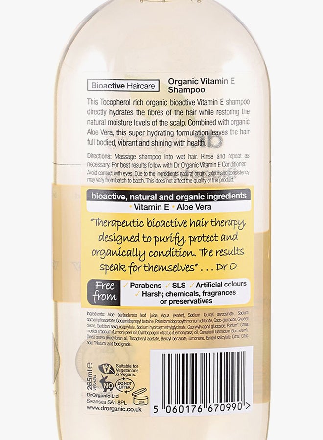 dr.organic Bioactive Haircare Vitamin E Shampoo 265ml  - Image 2