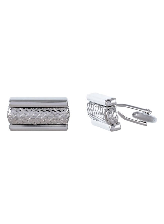 Philippe Moraly Stainless Steel Rectangular Cufflinks 