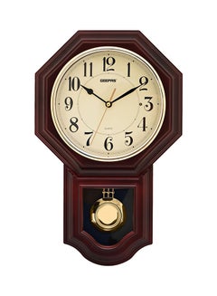Pendulum Wall Clock Brown/White
