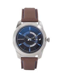 fastrack Men's Leather Analog Watch 3123SL04  - Image 1
