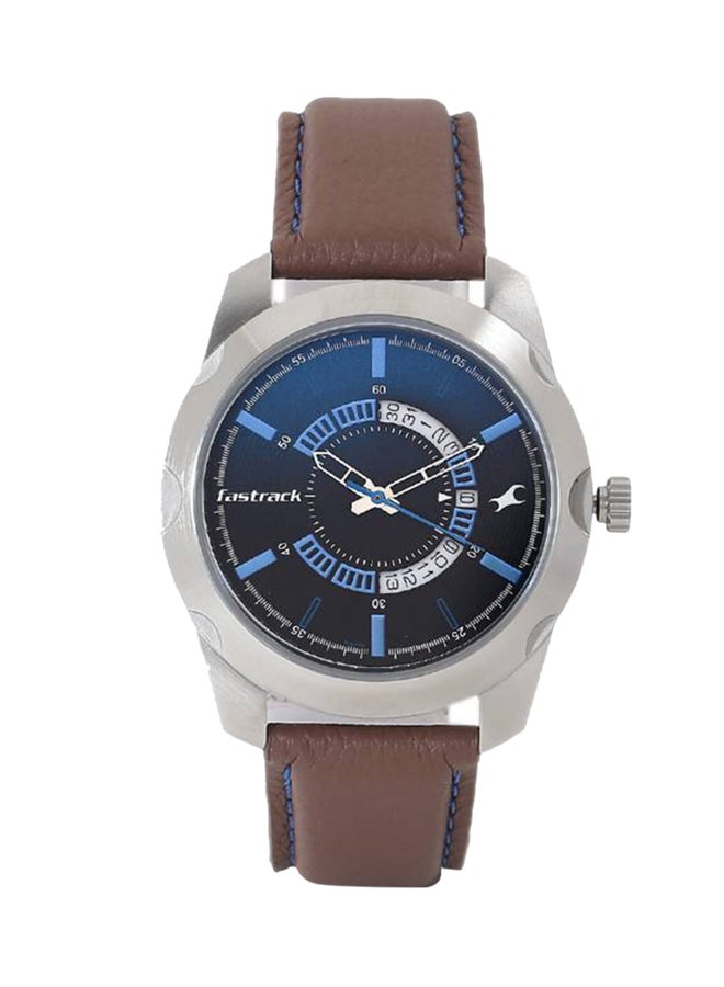 fastrack Men's Leather Analog Watch 3123SL04  - Image 1