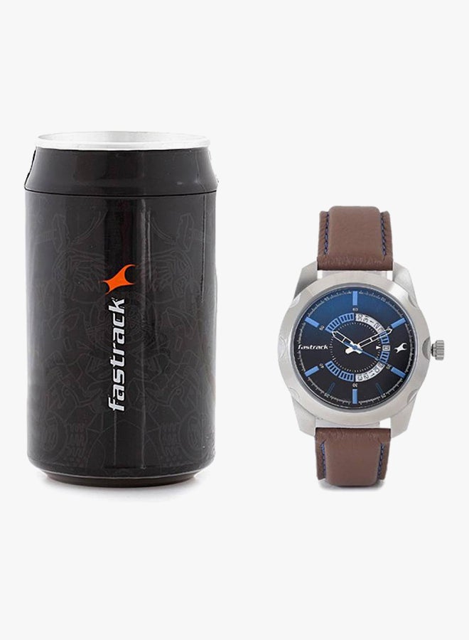 fastrack Men's Leather Analog Watch 3123SL04  - Image 4
