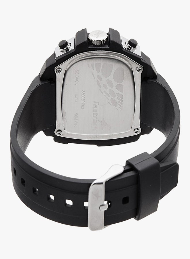 فاستراك ساعة يد بعقارب وسوار من السيليكون طراز 38005PP03 للرجال - Image 2