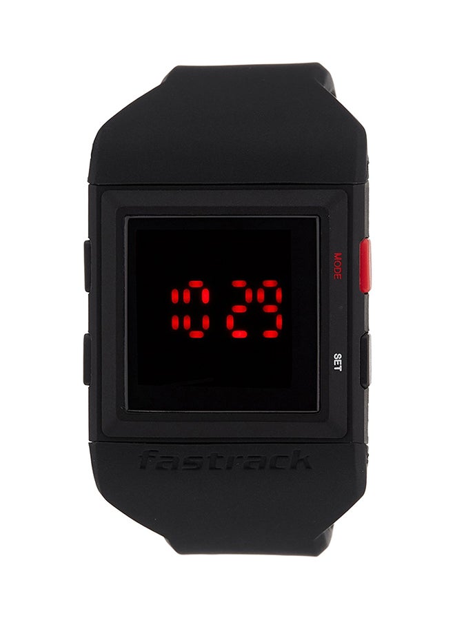 فاستراك ساعة يد رقمية بسوار من السيليكون طراز 38012PP01 للرجال - Image 1