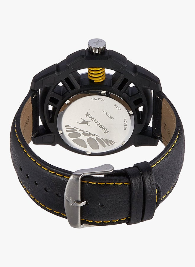 fastrack Men's Leather Analog Watch 38028PL01  - Image 2