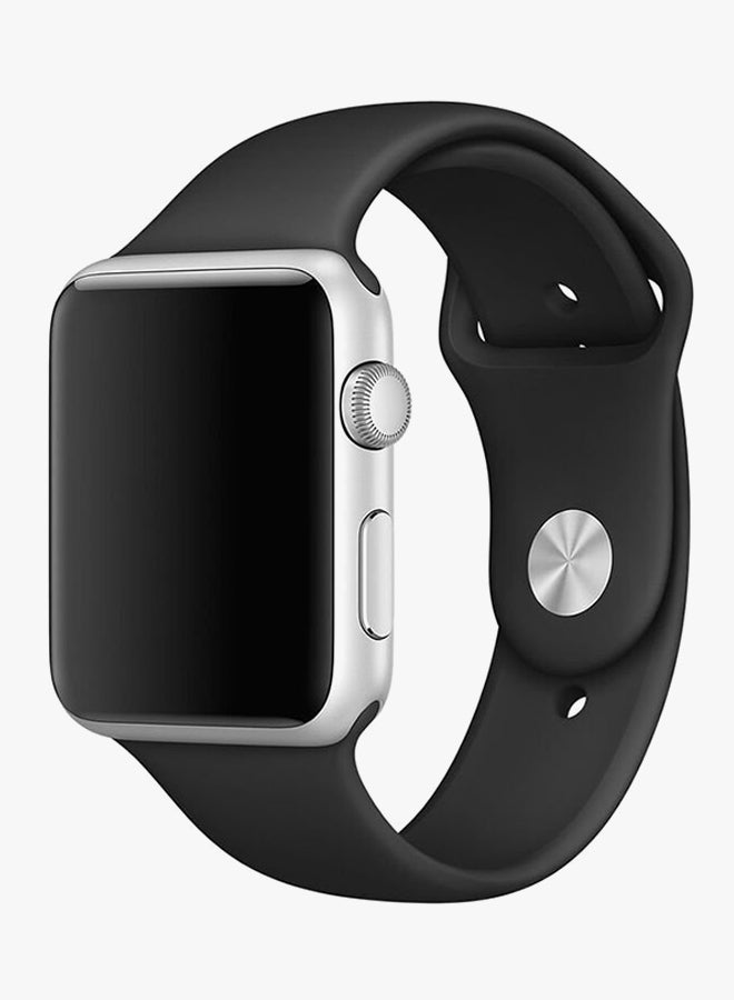 Generic - Silicone Replacement Band For Apple Watch 42mm Black - Image 1