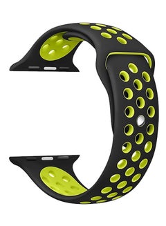 Soft Silicone Sport Strap For Apple Watch 42mm Black/Volt