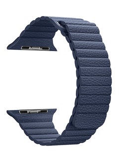 Genuine Leather Loop Band For Apple Watch 42mm Blue