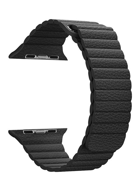 Genuine Leather Loop Band For Apple Watch 38mm Black