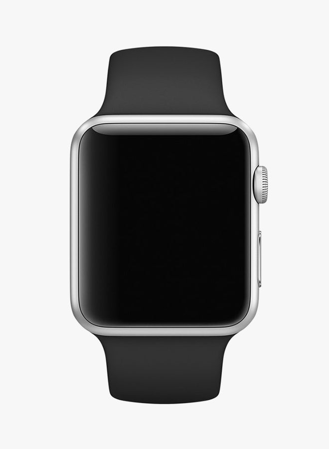 Generic - Silicone Replacement Band For Apple Watch 42mm Black - Image 1