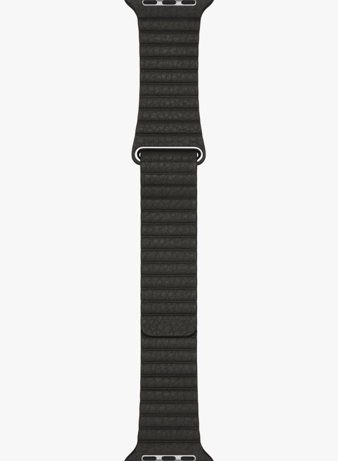 Generic - Genuine Leather Loop Band For Apple Watch 42mm Black - Image 1