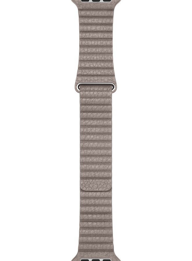 Generic - Genuine Leather Replacement Band For Apple Watch Series 3/2/1 Stone - Image 1