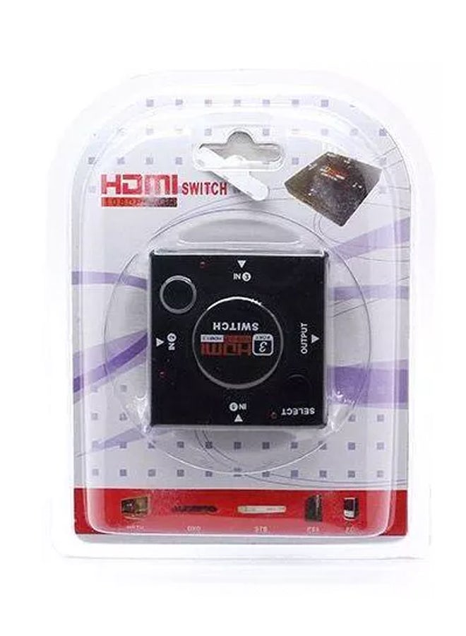 مهايئ مجزئ جهاز تحويل إتش دي إم آي صغير بأربعة منافذ أسود - Image 2