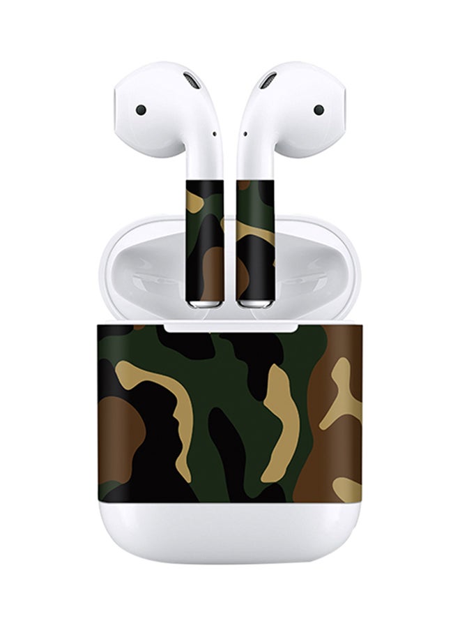 Stylizedd Pack Of 2 Vinyl Skin Decal Body Wrap For Apple AirPods Camouflage Mini Woodland - Image 1