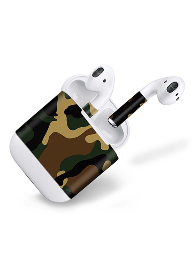 Stylizedd Pack Of 2 Vinyl Skin Decal Body Wrap For Apple AirPods Camouflage Mini Woodland - Image 3