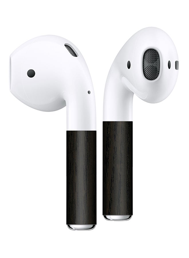 Stylizedd Pack Of 2 Vinyl Skin Decal Body Wrap For Apple AirPods Wood Dark Tamo - Image 2