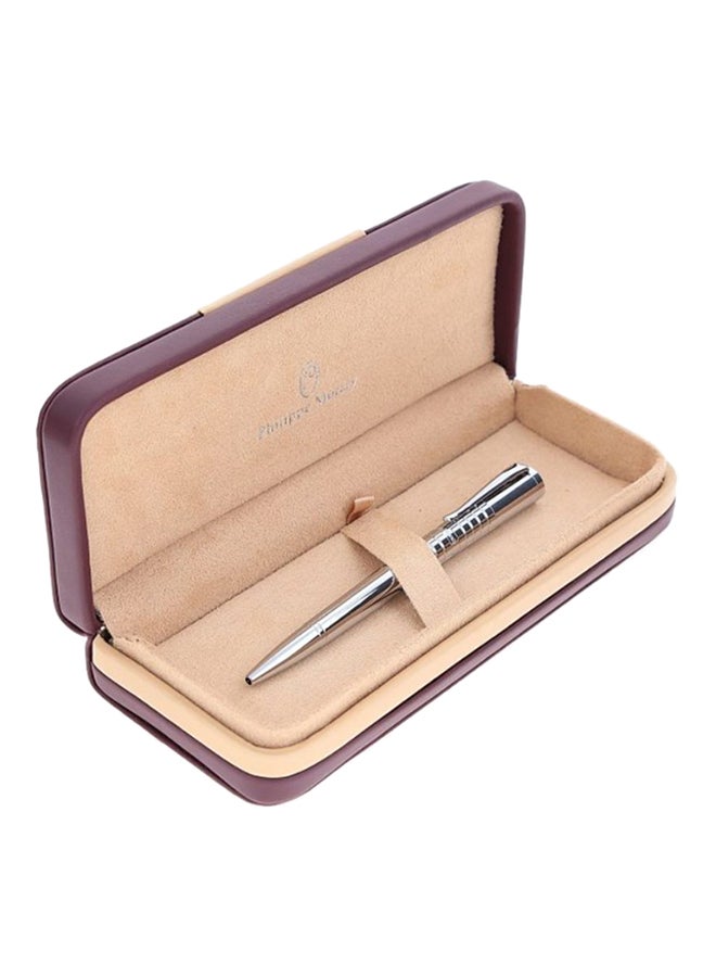 فيليب مورالي السويسرية قلم حبر جاف بسن كروي فضي - Image 4