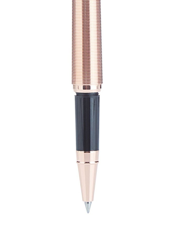 Philippe Moraly of Switzerland Rollerball Pen Black/Rose Gold - Image 3