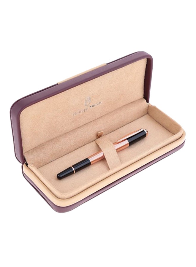 Philippe Moraly of Switzerland Rollerball Pen Black/Rose Gold - Image 4