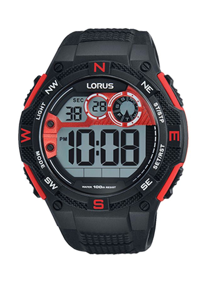 لوراس ساعة يد رقمية بسوار من السيليكون طراز R2309LX9 للنساء