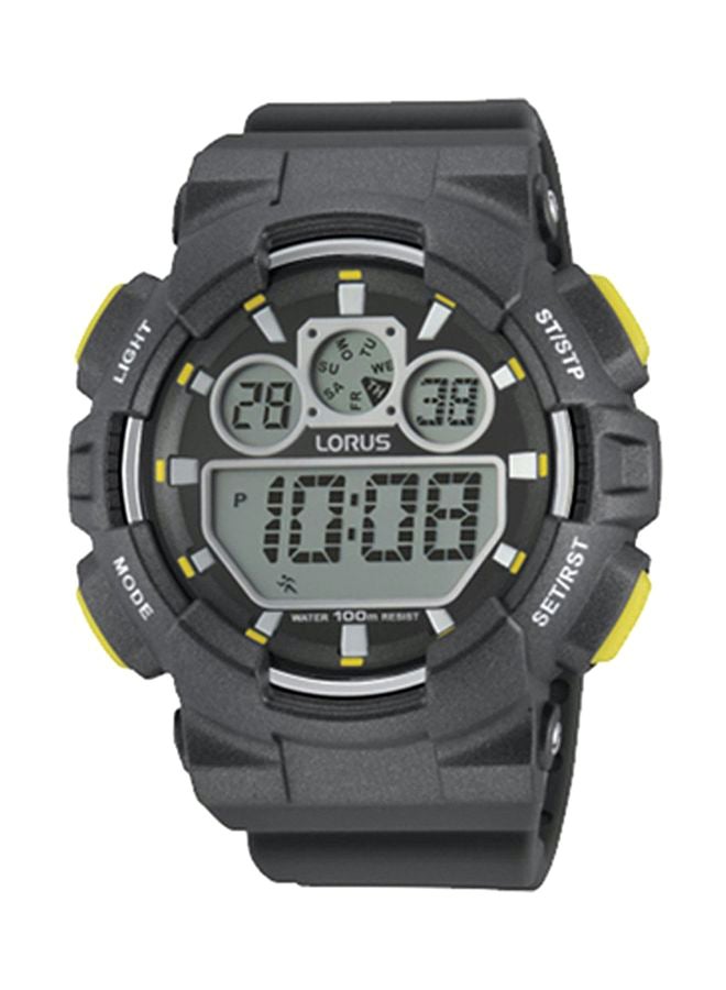 لوراس ساعة يد رقمية بسوار من السيليكون طراز R2339JX9 للرجال