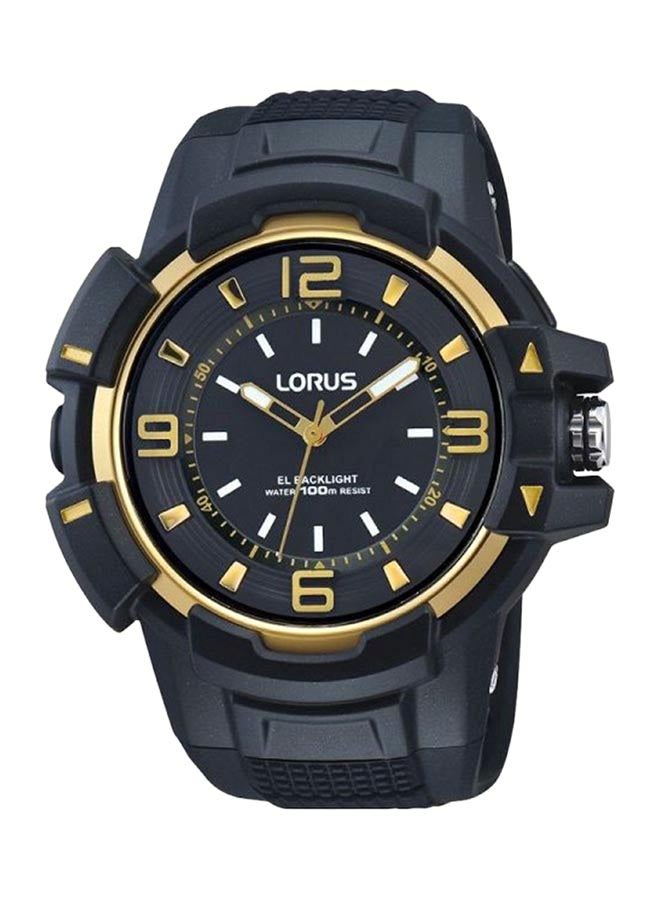 لوراس ساعة يد بعقارب بسوار من السيليكون طراز R2342KX9 men