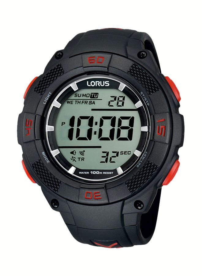 لوراس ساعة يد رقمية بسوار مطاطي طراز R2369HX9 men