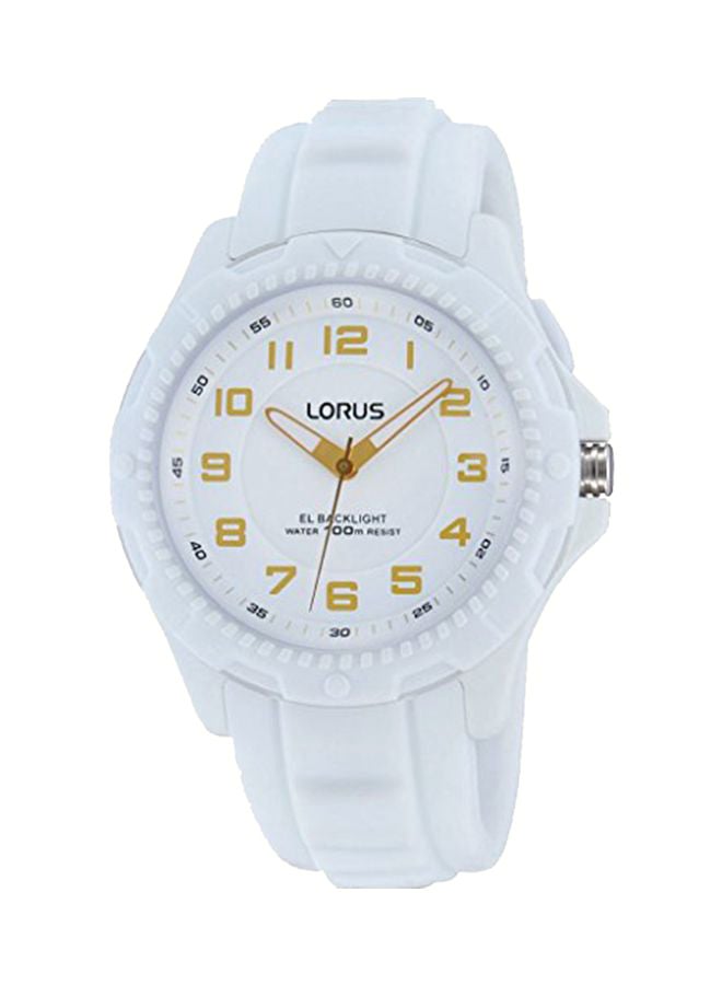 لوراس ساعة يد بعقارب بسوار من السيليكون طراز R2373JX9 للرجال