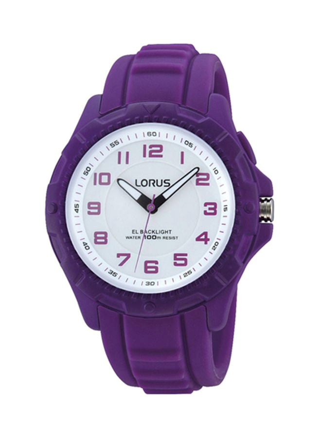 لوراس ساعة يد بعقارب بسوار من السيليكون طراز R2377JX9 للنساء