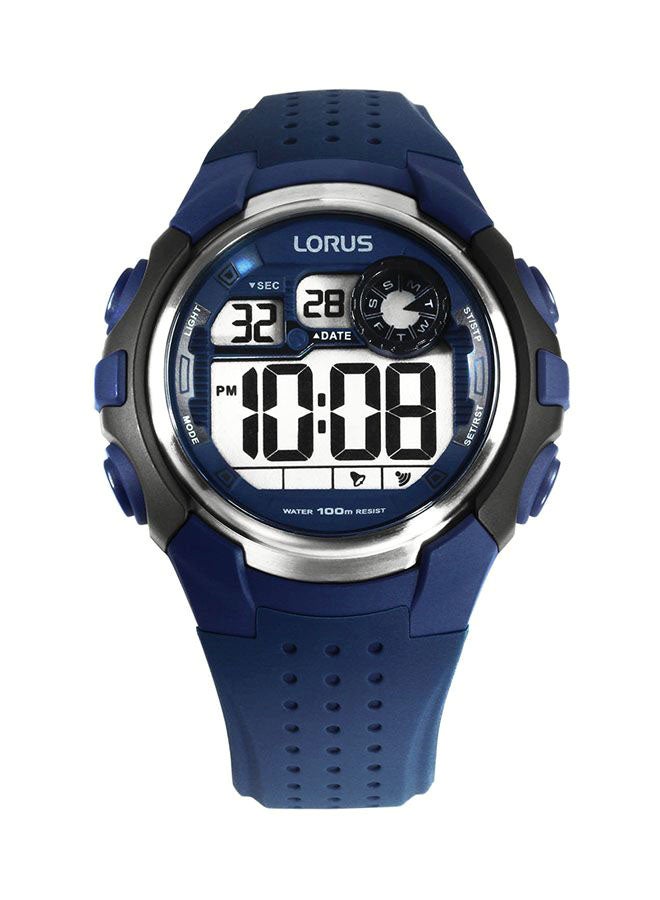 لوراس ساعة يد رقمية بسوار مطاطي طراز R2387KX9 للرجال