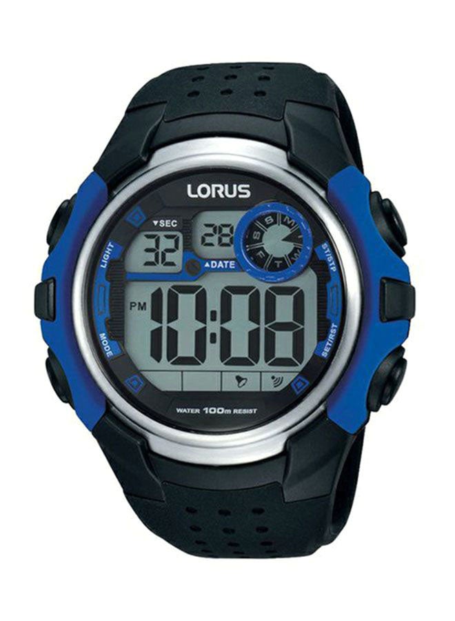 لوراس ساعة يد رقمية بسوار من السيليكون طراز R2391KX9 للرجال