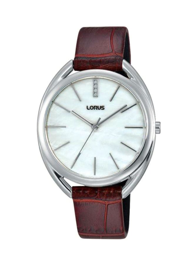 لوراس ساعة يد بعقارب بسوار من الجلد طراز RG211KX9 للنساء