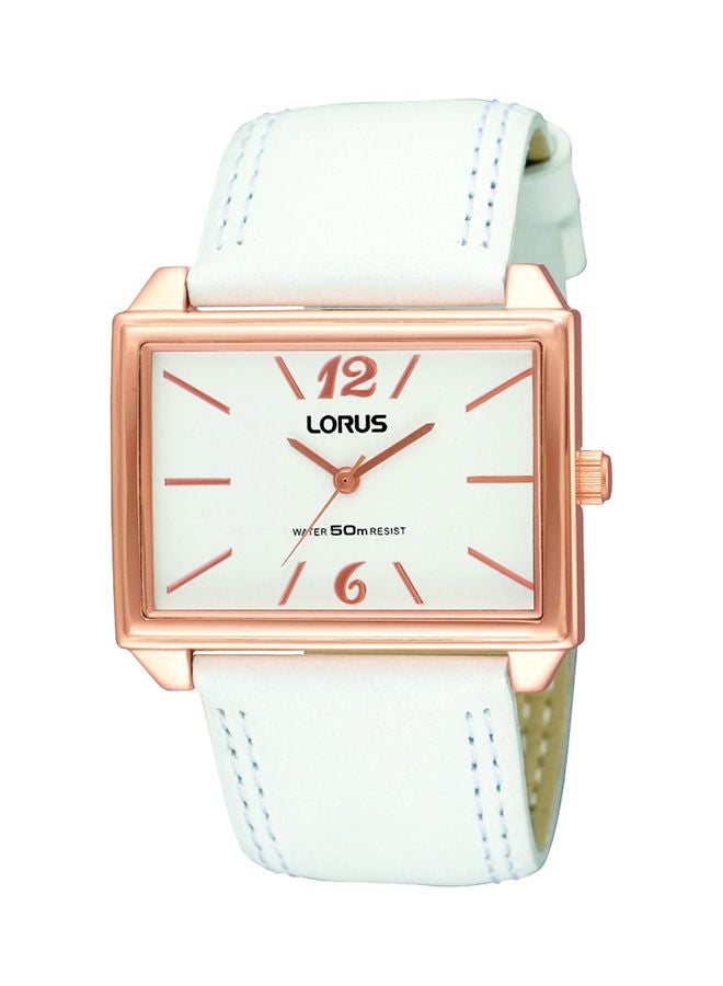 لوراس ساعة يد بعقارب بسوار من الجلد طراز RG290HX9 women