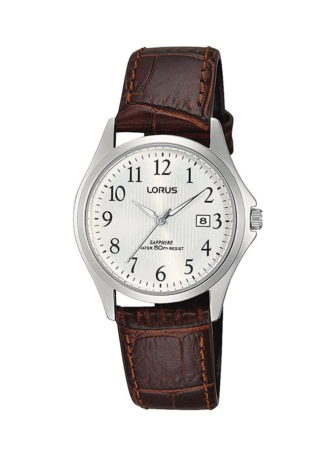 لوراس ساعة يد بعقارب بسوار من الجلد طراز RH713BX9 women