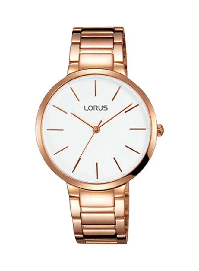 لوراس ساعة يد من الإستانليس إستيل بعقارب طراز RH806CX9 للنساء