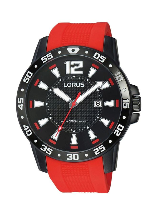لوراس ساعة يد بعقارب وسوار مطاطي طراز RH933FX9 men