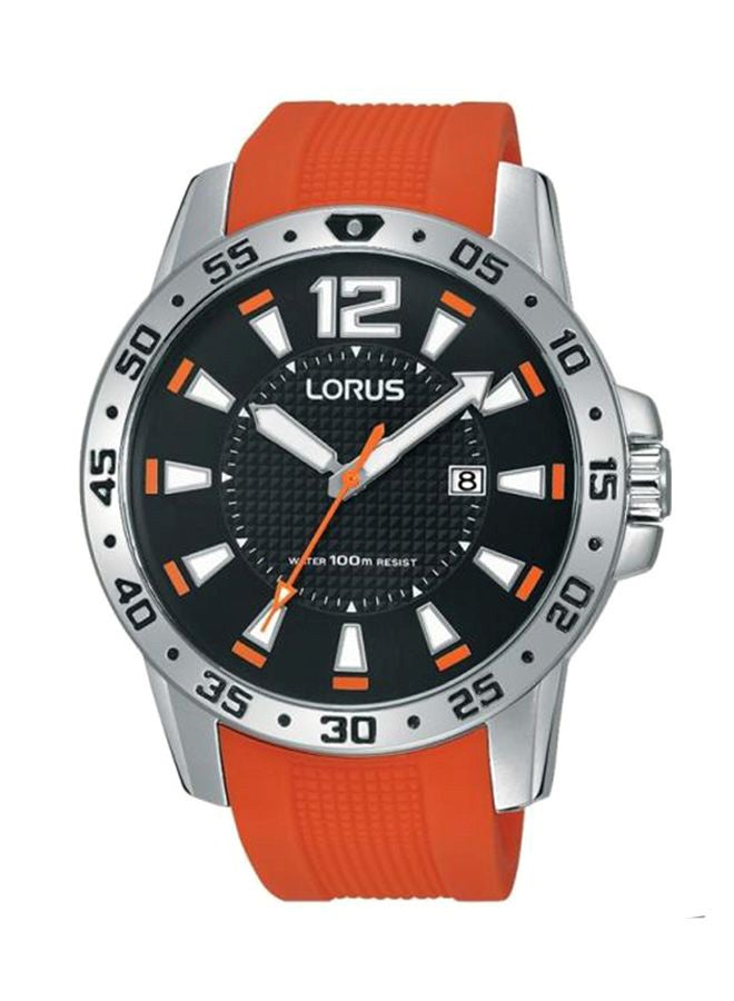 لوراس ساعة يد بعقارب بسوار من السيليكون طراز RH939FX9 men