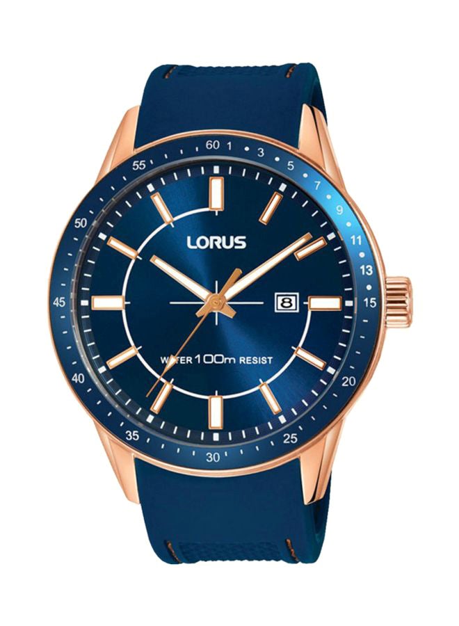 لوراس ساعة يد بعقارب بسوار من السيليكون طراز RH960HX9 men