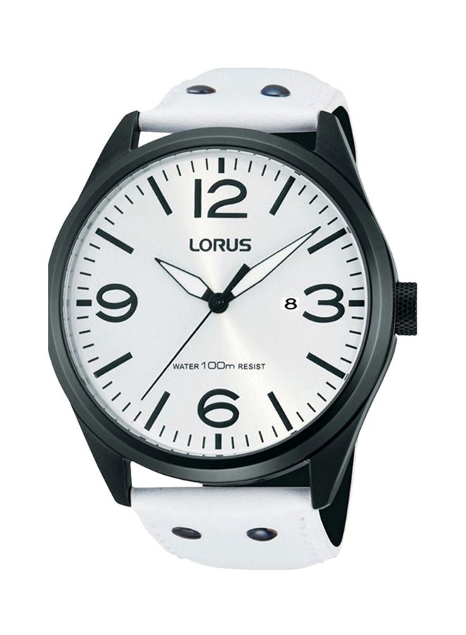 لوراس ساعة يد بعقارب بسوار من الجلد طراز RH963DX9 men