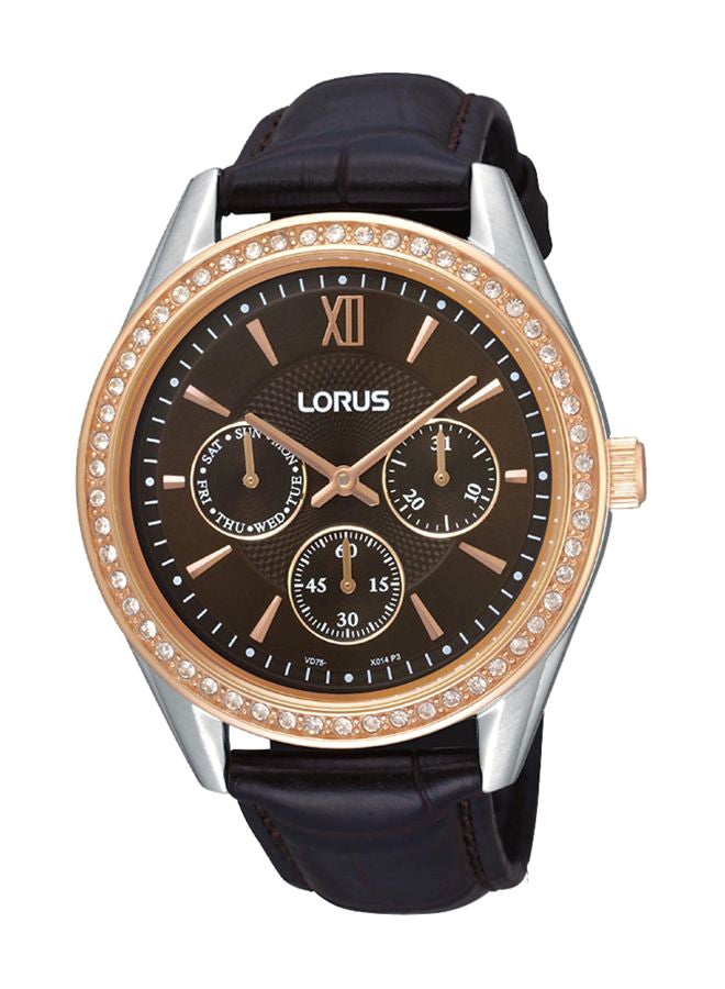 لوراس ساعة يد بعقارب بسوار من الجلد طراز RP636AX9 women