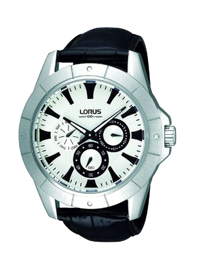 لوراس ساعة يد بعقارب بسوار من الجلد طراز RP685AX9 للرجال