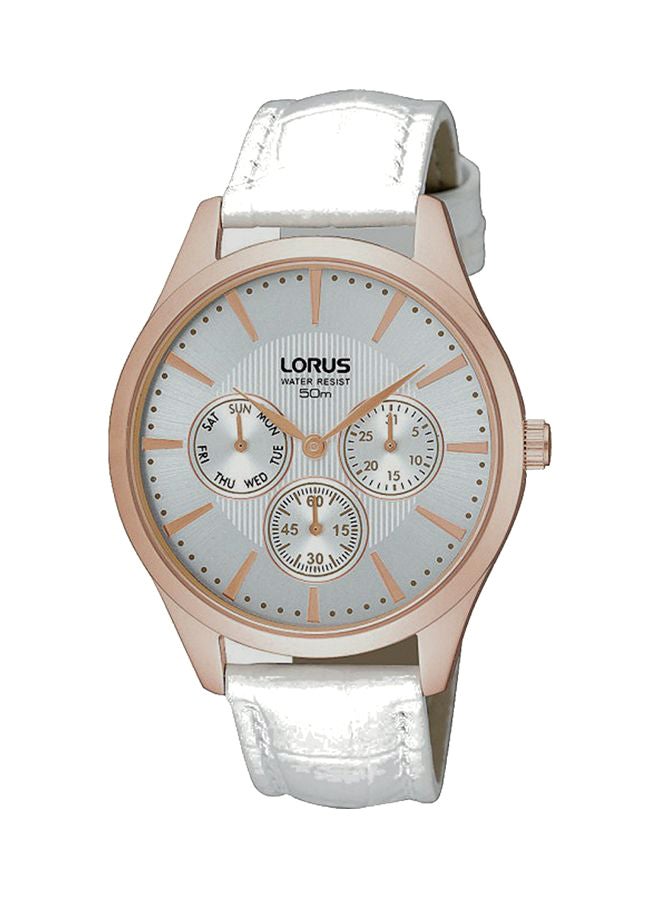 لوراس ساعة يد بعقارب بسوار من الجلد طراز RP694AX9 للنساء