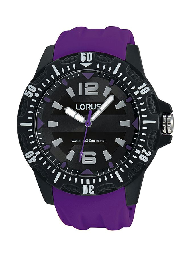 لوراس ساعة يد بعقارب بسوار من السيليكون طراز RRX13EX9 للرجال