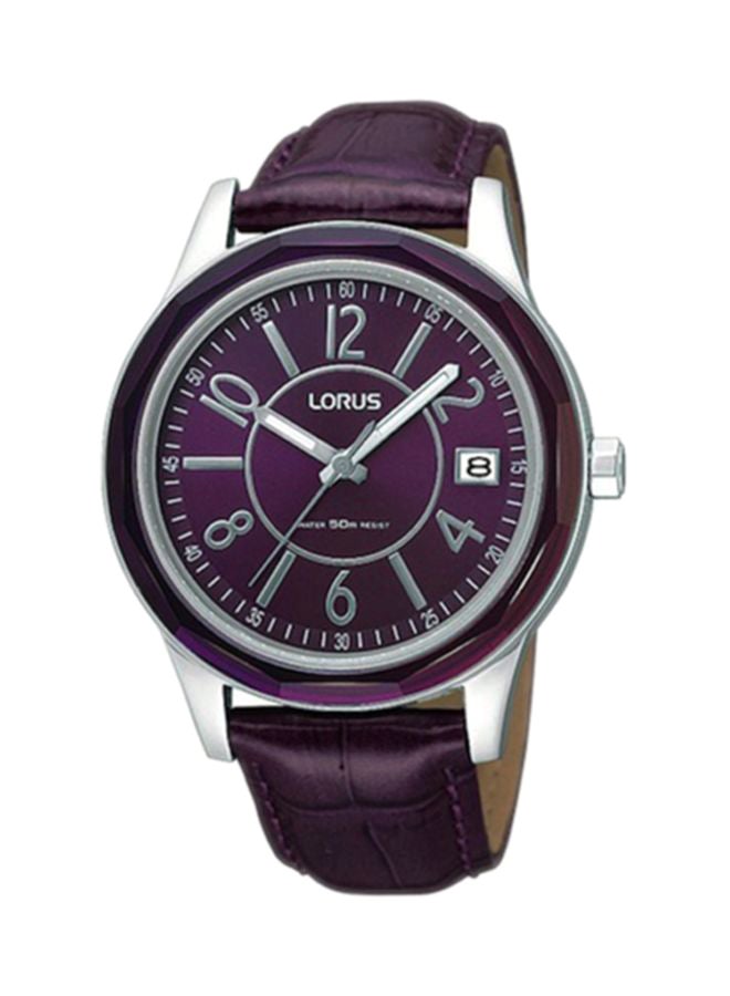 لوراس ساعة يد بعقارب بسوار من الجلد طراز RS955AX9 women