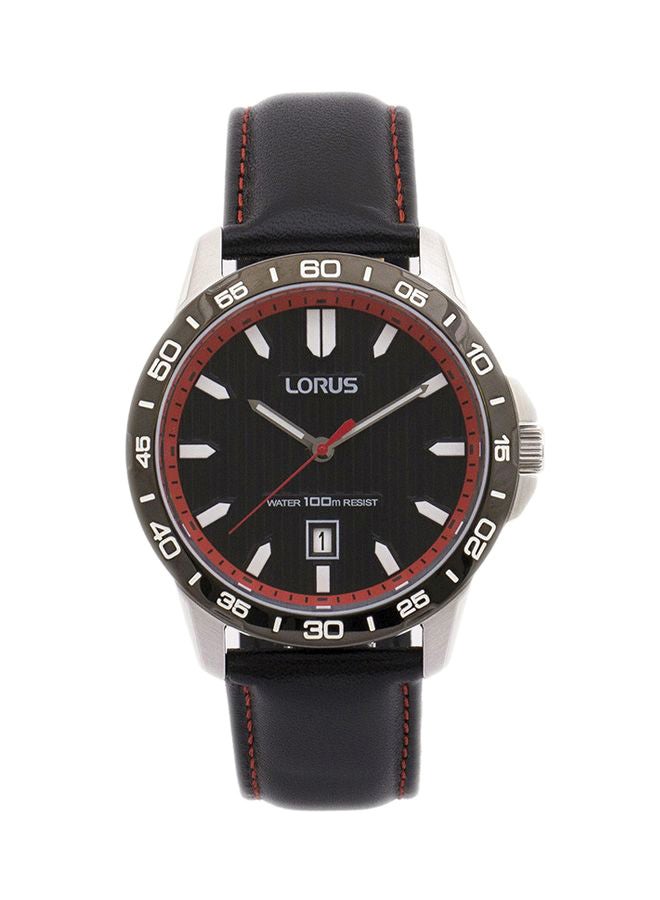 لوراس ساعة يد بعقارب بسوار من الجلد طراز RS973AX9 men