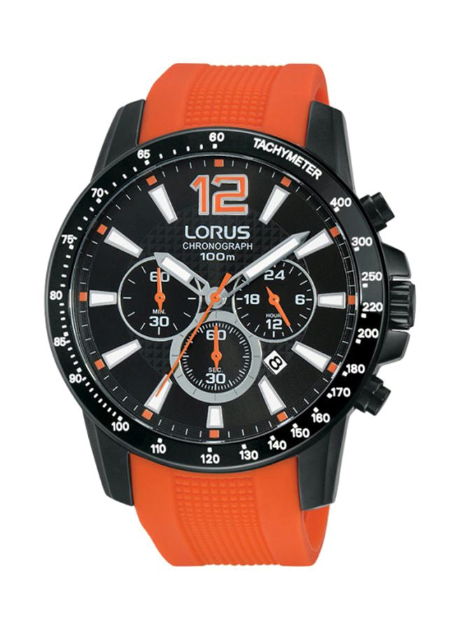 لوراس ساعة يد بعقارب بسوار من السيليكون طراز RT357EX9 men