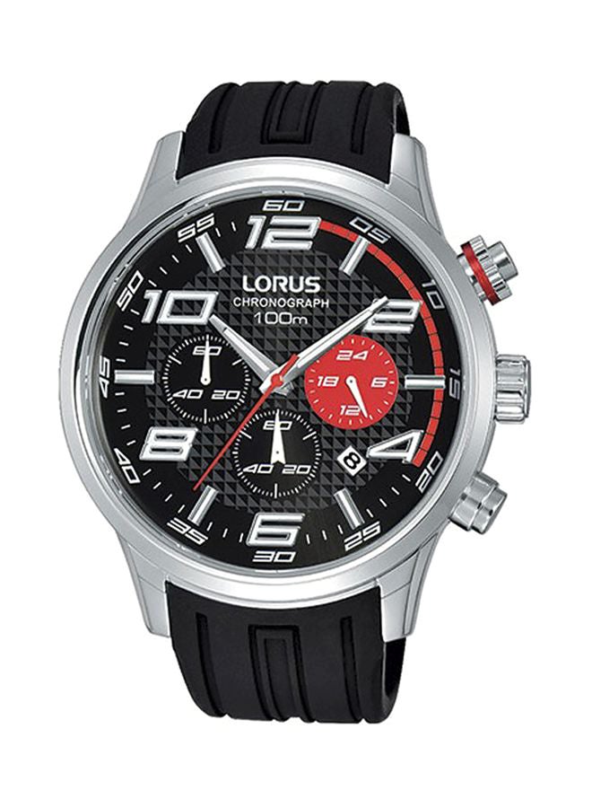 لوراس ساعة يد بعقارب بسوار من السيليكون طراز RT371EX9 للرجال